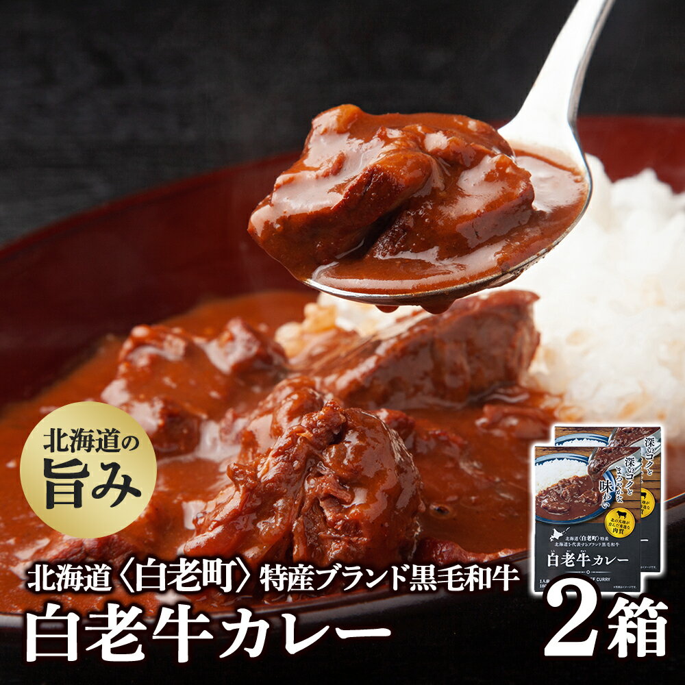 カレー レトルト 白老牛カレー 180g×2箱 北海道 国産 和牛 ビーフカレー牛肉 黒毛和牛 ビーフカレー カレー 北海道 北海道ふるさと納税 白老 ふるさと納税 北海道