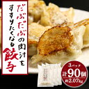 【ふるさと納税】 だぶだぶの肉汁をすすりたくなる餃子 90個(30個入×3パック))餃子 肉料理 ぎょうざ ギョウザ 惣菜 北海道ふるさと納税 白老 ふるさと納...