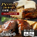 【ふるさと納税】白老牛 2種 食べ比べ ハンバーグ セット 合計10個 Wチーズ・スタンダード 特製ソース 冷凍 牛肉 肉 白老 BY124ビーフハンバーグ 牛...