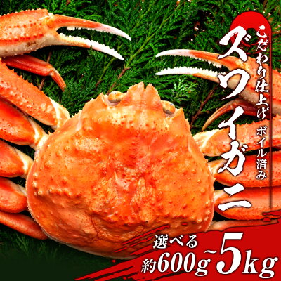 楽天ふるさと納税　【ふるさと納税】ズワイガニ 姿 ボイル 済 冷凍 選べる約600g～4kg 1尾～5尾 ずわい 蟹 カニずわいがに ズワイガニ ずわい蟹 ずわいガニ ズワイかに ずわいカニ 蟹 姿 カニ ボイル ズワイ姿 北海道ふるさと納税 白老 ふるさと納税 北海道