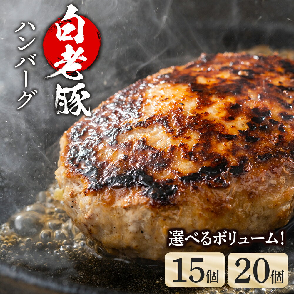 北海道産 白老豚 ハンバーグ 選べる15個〜20個セット 1個120gハンバーグ 加工肉 豚肉 白老豚 白老 北海道 北海道ふるさと納税 白老 ふるさと納税 北海道 クリスマス