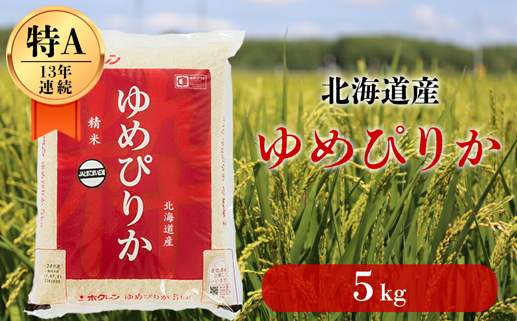 【ふるさと納税】白米 5kg ゆめぴりか 13年連続特A受賞 ブランド米 限定生産 ふっくら ツヤツヤ 家庭用 北海道 厚真町 国産 【送料無料】 1