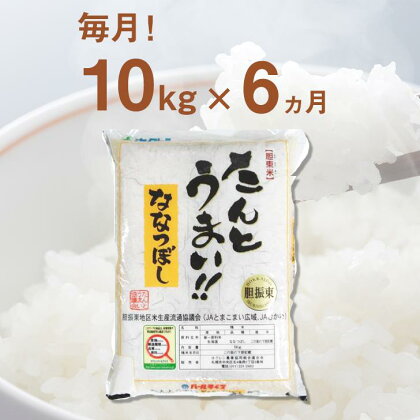 【6回定期便】白米 10kg/月 ななつぼし 13年連続特A受賞　 ブランド米 限定生産 ふっくら ツヤツヤ 家庭用 北海道 胆振 国産 【送料無料】