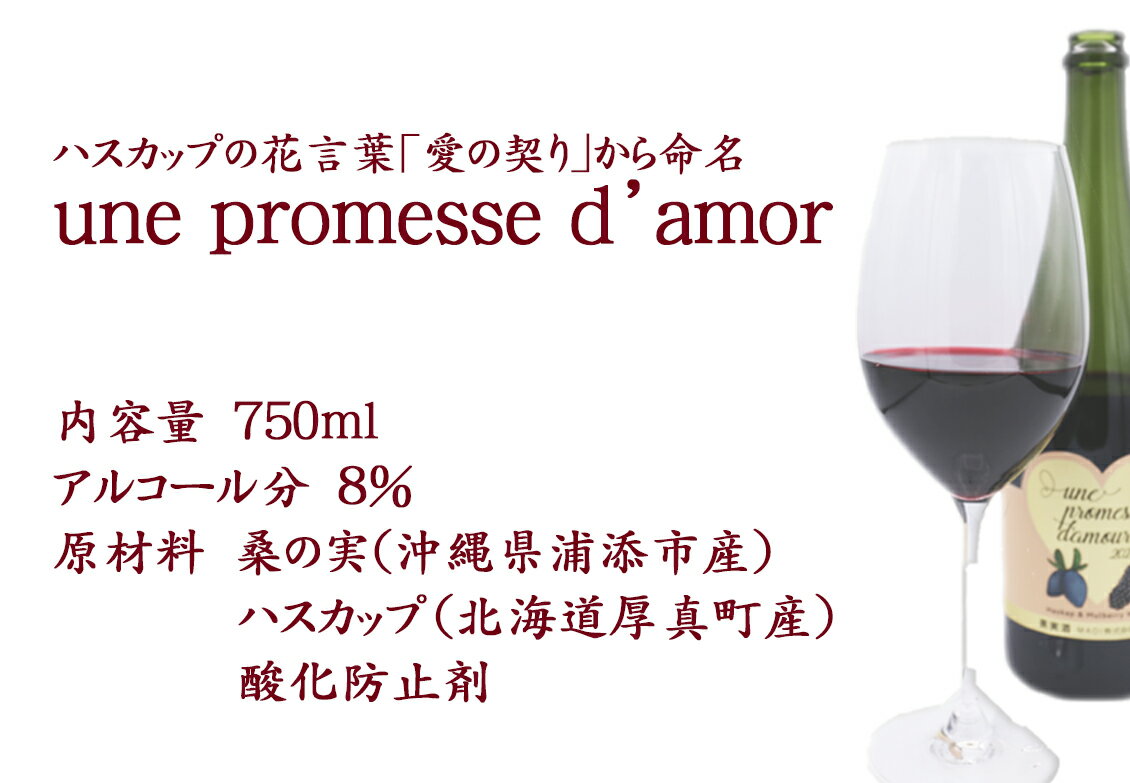 【ふるさと納税】ハスカップワイン「une promesse d'amour」＆ 日本酒「あつま川 純米大吟醸」セット