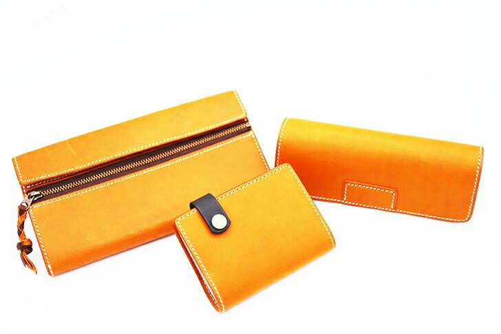 【ふるさと納税】tanikoオリジナル 革3点セット(長財布・眼鏡ケース・カードケース)Aセット《厚真町》【Taniko leather】 革 革製品 長財布 ...