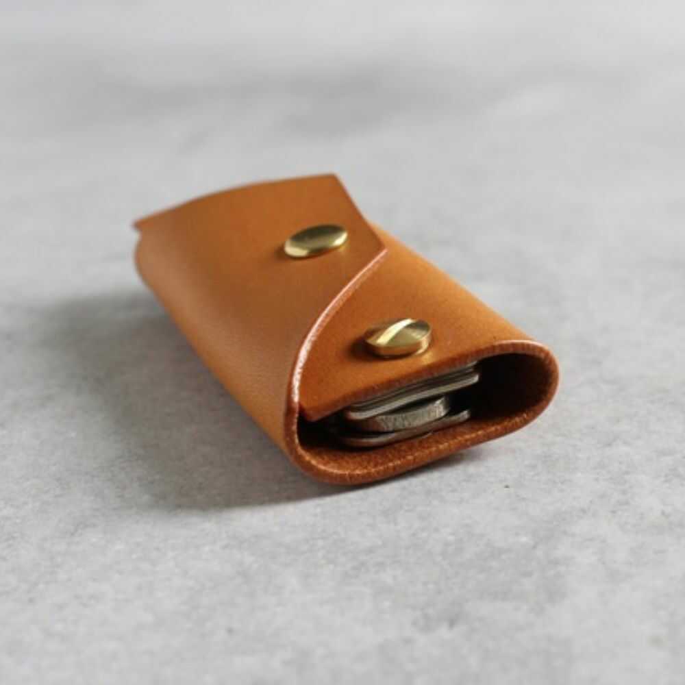 【ふるさと納税】tanikoオリジナル キーケース（キャメル）《厚真町》【Taniko leather】[AXAP026]