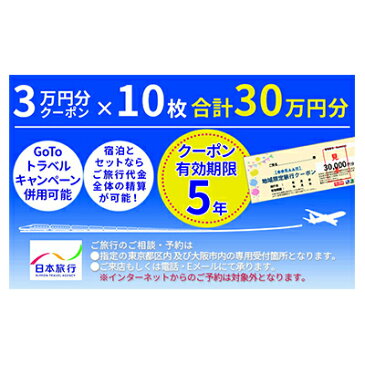 【ふるさと納税】日本旅行 地域限定旅行クーポン【300,000円分】 【旅行・チケット・旅行・宿泊券】