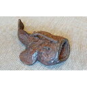 【ふるさと納税】木彫 アンコウ インテリア 工芸品