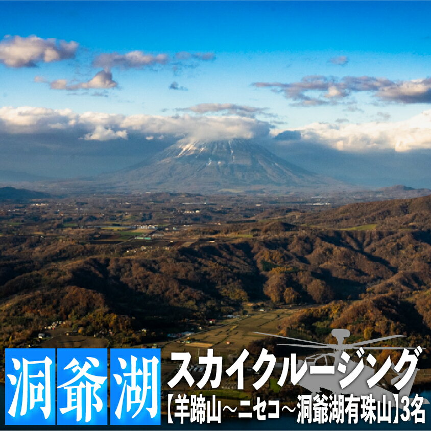 クルージングチケット 【ふるさと納税】2024洞爺湖スカイクルージング約50分【羊蹄山～ニセコ～洞爺湖有珠山】3名様まで　【 体験チケット ヘリコプター 空中散歩 自然 満喫 遊覧飛行 思い出 景色 】　お届け：2024年4月より順次お届け