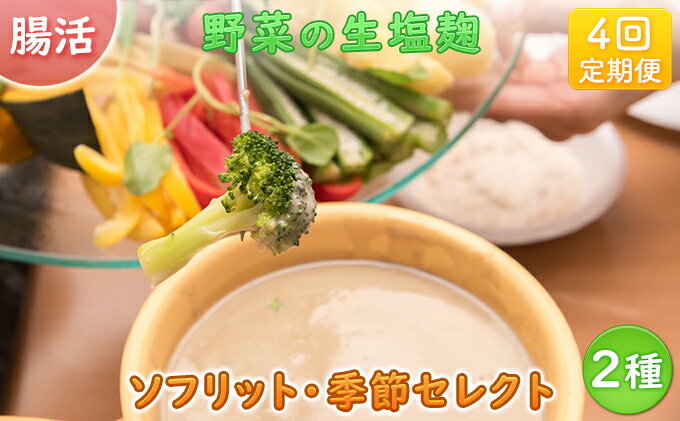 【ふるさと納税】【塩麹2種×4ヶ月連続お届け 定期便】サニーサイドアップカフェ 野菜の生塩麹（ソフリット＋季節セレクト）　【定期便・ 調味料 発酵調味料 発酵食品 万能調味料 ビタミンB 抗酸化作用 整腸作用 】 3