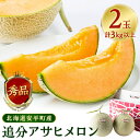 【ふるさと納税】追分アサヒメロン〔秀品〕2玉(5玉サイズ)【JAとまこまい広域取扱 安平町特産品】【1395534】