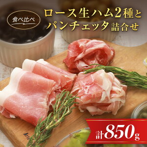 【ふるさと納税】ロース生ハム食べ比べセットとパンチェッタ詰合せ_ ハム 食べ比べ 詰合せ セット ベーコン パンチェッタ ロース 肩ロース 国産 北海道 安平町 グルメ おつまみ サラダ パーティー 家のみ お土産 おみやげ グルメ 冷凍 【配送不可地域:離島】【1397965】
