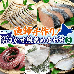 【ふるさと納税】漁師手作り魚詰め合わせセット B 燻製 珍味 5種 6種 干しカレイ 糠カレイ たこ 鮭山漬け ししゃも いか一夜干し 干物 カレイ いか 刺身 鮮魚 旬 詰め合わせ セット お任せ 貝水揚げ 北海道 日高町