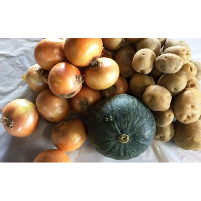 【ふるさと納税】北海道野菜（たまねぎ・じゃがいも・かぼちゃ）約18kg　【野菜・じゃがいも・玉ねぎ・たまねぎ・かぼちゃ・カボチャ・南瓜・セット・詰め合わせ・芋】　お届け：2022年9月上旬～2023年3月末日