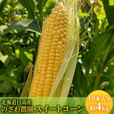 [ のざわ農園 ]スイートコーン 10本 入り(約4kg)北海道 日高産 [ 野菜 とうもろこし 北海道コーン 産地直送 旬の野菜 夏野菜 ] お届け:2024年8月中旬〜9月下旬まで