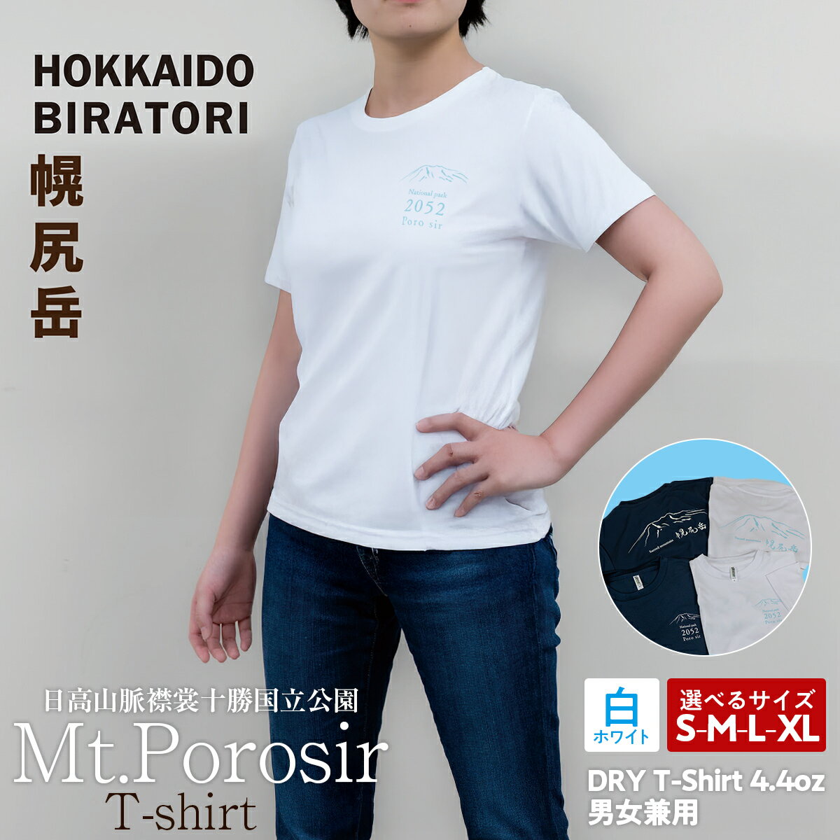 【ふるさと納税】 【日本百名山】幌尻岳記念Tシャツ 選べるサイズ S M L XL 選べる色 紺 白 【 ふるさと納税 人気 おすすめ ランキング Tシャツ シャツ 幌尻岳 山 記念Tシャツ 記念 日本百名山 お土産 ギフト 北海道 平取町 送料無料 】 BRTJ021