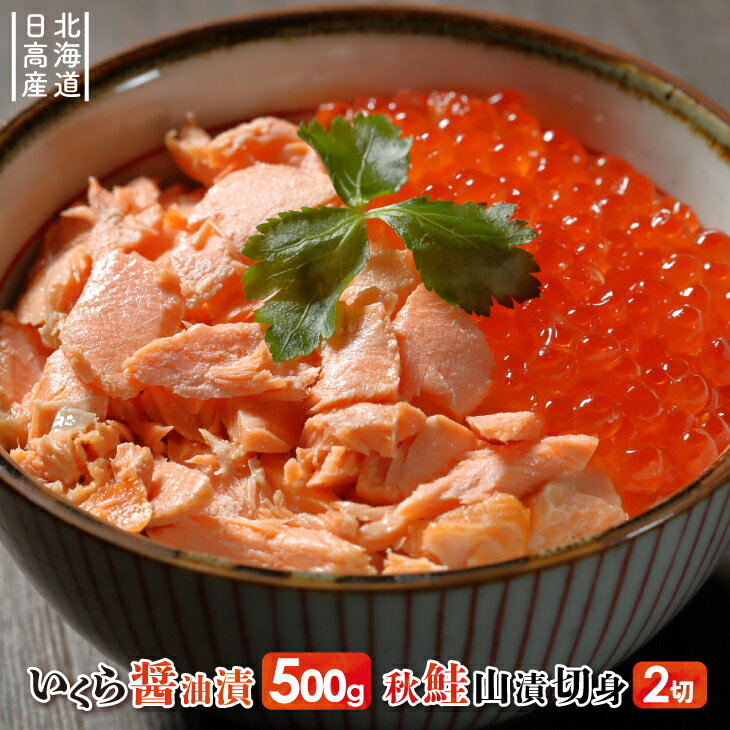 【ふるさと納税】【10月中旬頃より発送】北海道日高産 いくら醤油漬(250g×2)と本格秋鮭山漬切身100g前後 [B15-165]