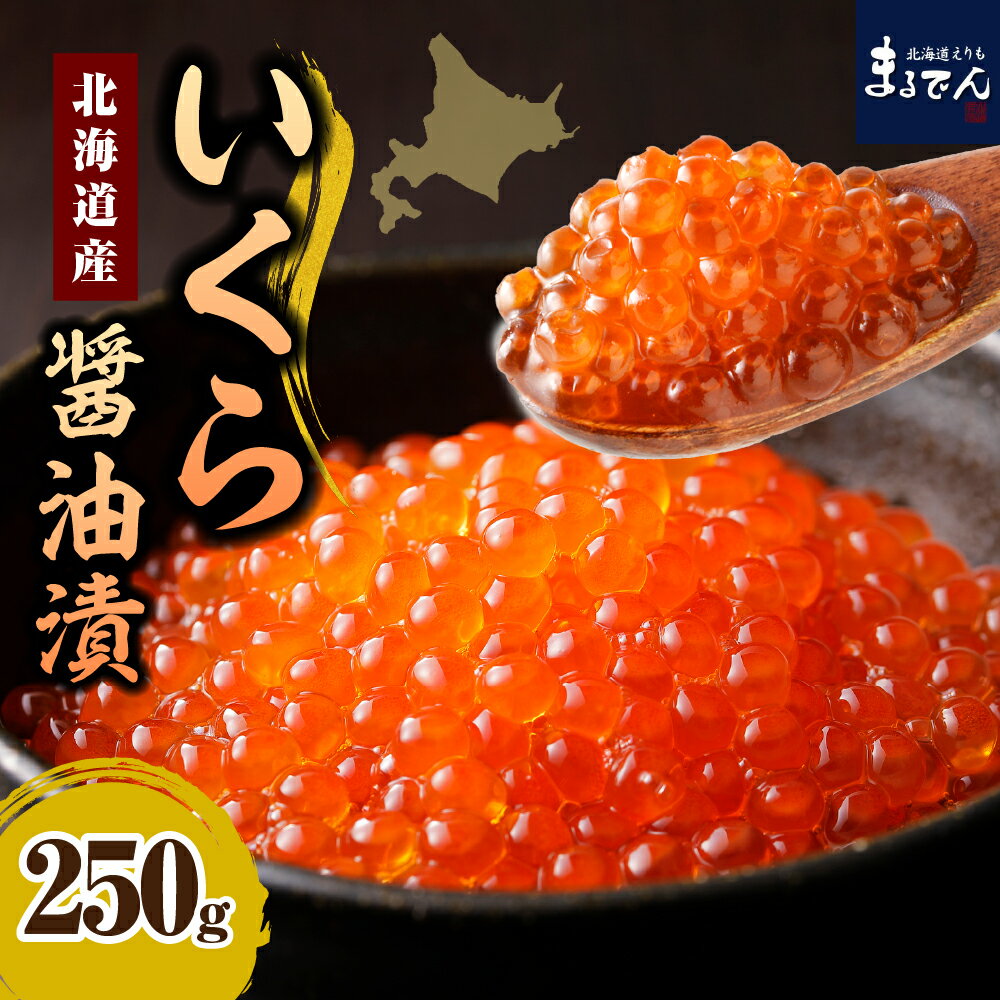 【ふるさと納税】鮭 いくら 醤油漬 250g 国産 北海道産 鮭 イクラ 鮭卵 醤油漬け えりも マルデン 特製 鮭醤油 魚介 海鮮 海産物 人気 送料無料