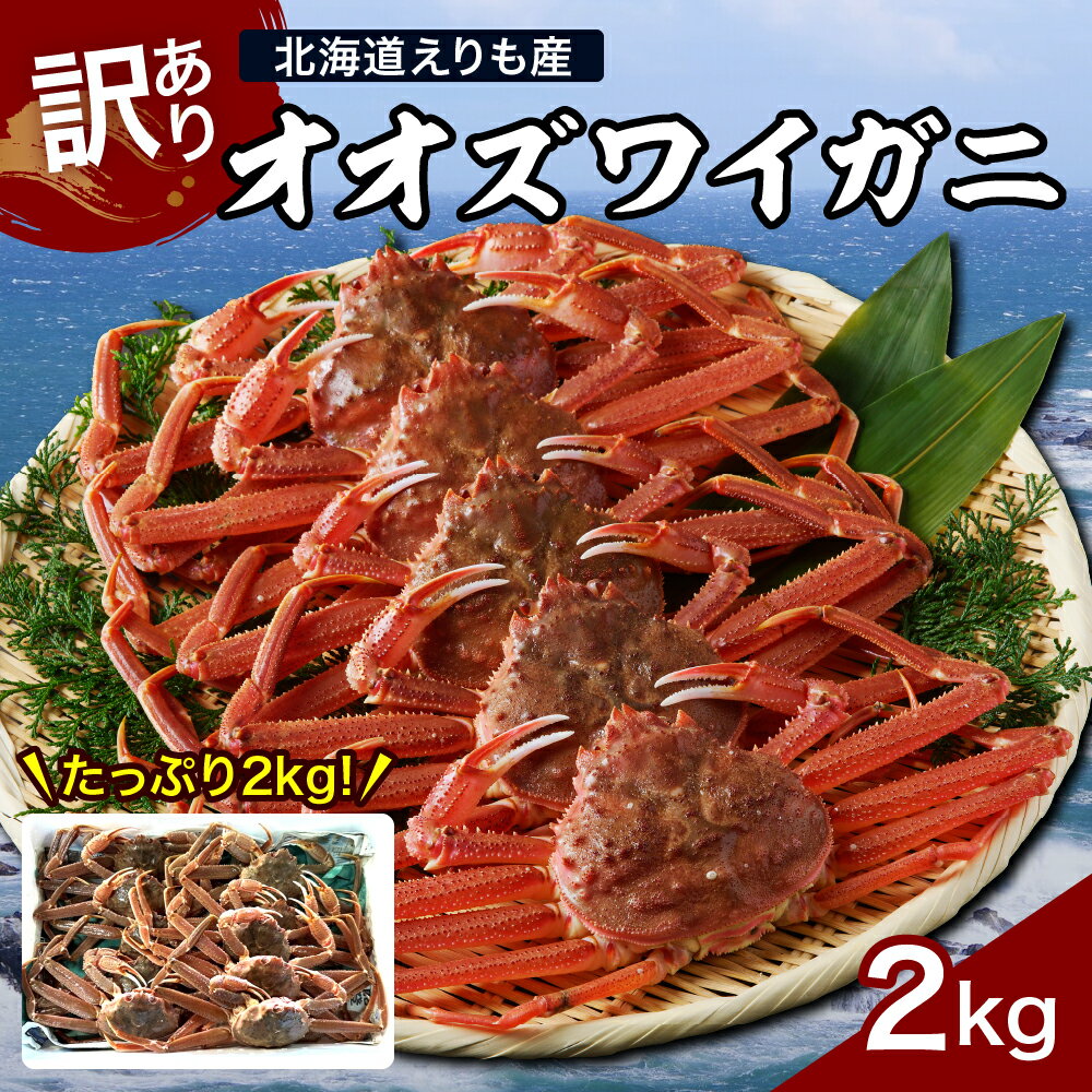 【ふるさと納税】訳あり 活 オオズワイガニ 姿 2kg 冷蔵発送 / おおずわいがに おおずわい蟹 ズワイガニ ズワイ 蟹 カニ かに 魚介 海鮮 海産物 大容量 送料無料 マルデン 訳アリ 国産 北海道 えりも