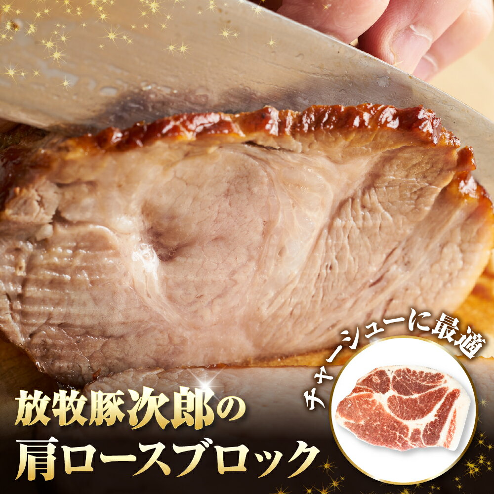 【ふるさと納税】豚肉 豚 肩ロース ブロック 2kg ( 400g × 5パック ) 北海道 えりも町 ブランド 豚 放牧豚 次郎 肩肉 肩 ロース 人気 送料無料