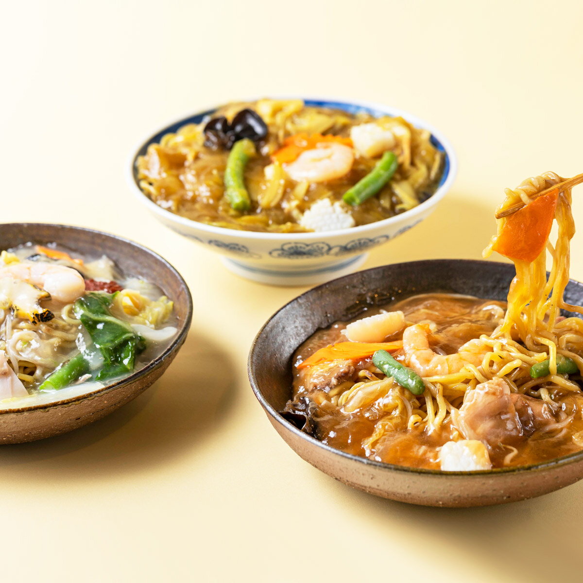 【ふるさと納税】 チャーメン 海鮮 塩 醤油 カレー 計 3種 3食 ( 各 400g ) セット ご当地グルメ ご当地 中華 餡掛け あんかけ 焼きそば やきそば そば 麺 レンジ レンチン 簡単調理 冷凍 北海道 新ひだか町