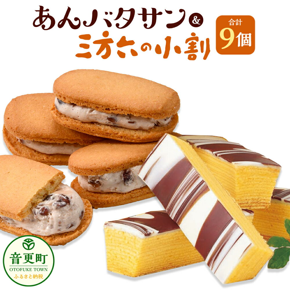 【ふるさと納税】「柳月」あんバタサン 4個入・三方六の小割 5個入【B76】 合計9個 お菓子 セット 詰め合わせ あんバターサンド あんバター サブレ あんこ バター バウムクーヘン バームクーヘン 洋菓子 個包装 おやつ スイーツ