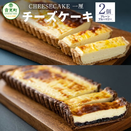 「CHEESECAKE 一厘」チーズケーキ 2個セット (プレーン・ブルーベリー) デザート スイーツ お菓子 洋菓子 おやつ ケーキ パイ生地 お取り寄せ 食べ比べ セット 詰め合わせ 冷凍 北海道 音更町 送料無料