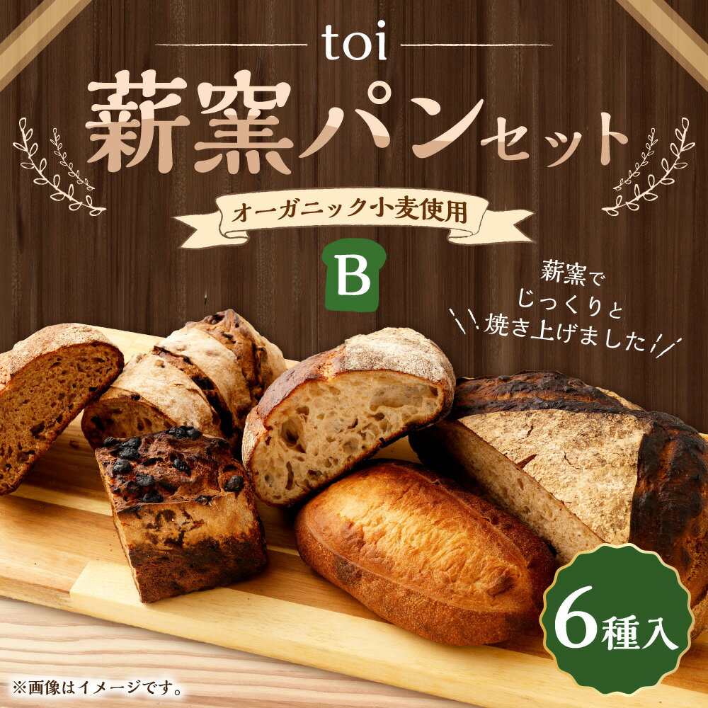 【ふるさと納税】「toi」オーガニック小麦使用の薪窯パンセットB パン 小麦 オーガニック フォルコンブロート ブリオッシュペイザンヌ パンオフリュイ 自家製 詰め合わせ セット 朝食 軽食 おやつ ベーカリー 食べ比べ 冷凍 北海道 音更町 送料無料