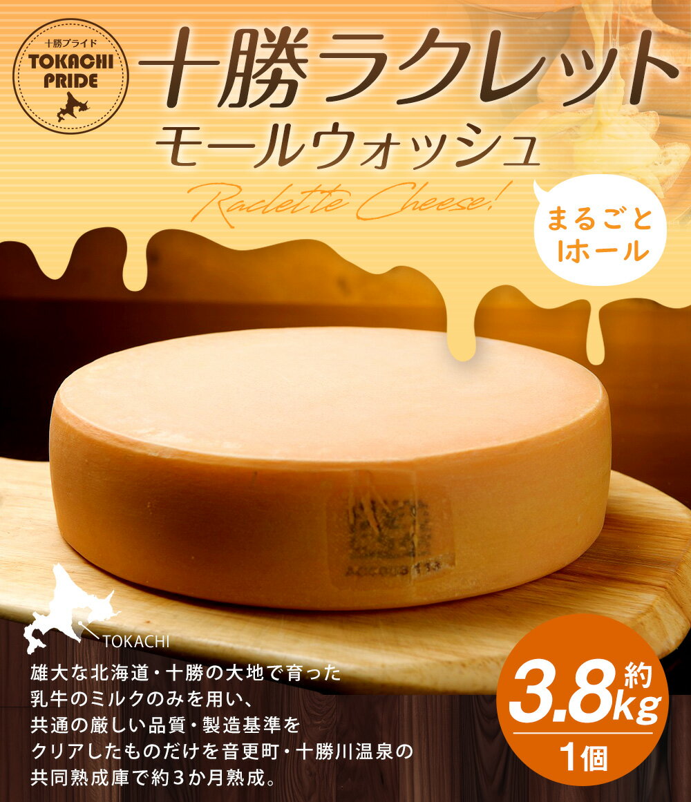 【ふるさと納税】ラクレットチーズモールウォッシュ （1ホール） 約3.8kg ラクレットチーズ チーズ ホール 乳製品 十勝 冷蔵 北海道 音更町 送料無料