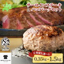 【ふるさと納税】北海道 しほろ牛 サーロイン ステーキ 200g前後 1枚 & しほろ牛 ハンバーグ150g 2個 セット 肉 牛 赤身肉 国産牛 肉 ビーフ ...