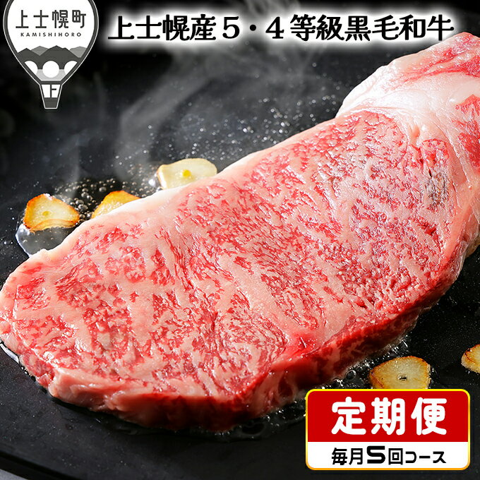 【ふるさと納税】北海道　和牛肉　5・4等級　定期便　5回　サ
