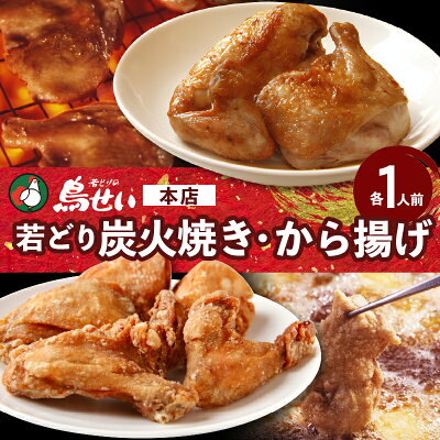 楽天ふるさと納税　【ふるさと納税】鳥せい本店 の 若どり 炭火焼き & から揚げ セット 各1人前 鶏肉 手羽 むね肉 もも肉 詰め合わせ 真空パック 冷蔵 職人技 こだわり お取り寄せ 北海道 清水町 送料無料