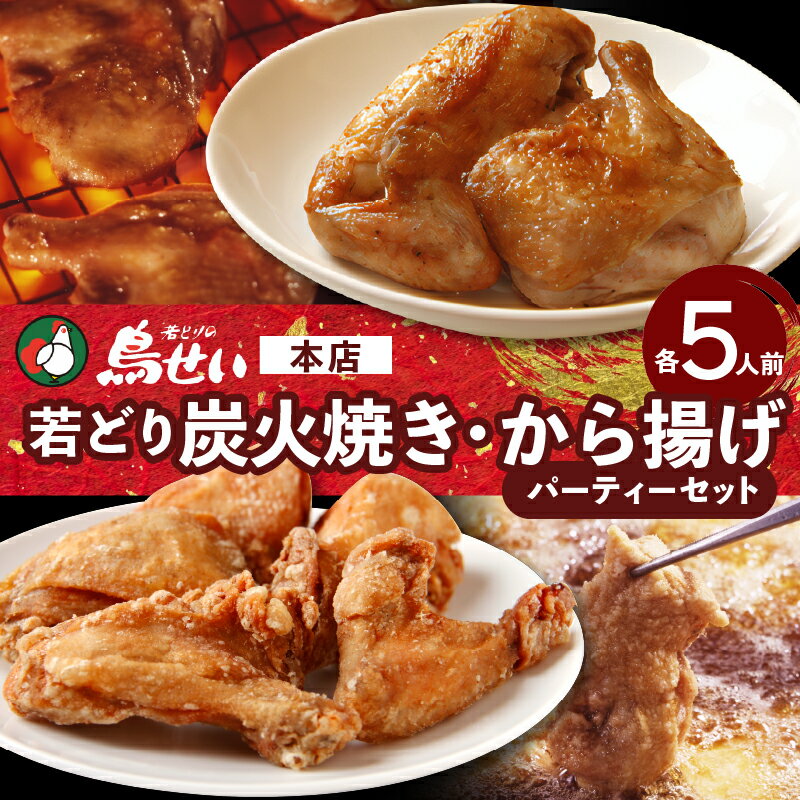 【ふるさと納税】鳥せい本店 の 若どり 炭火焼き & から揚