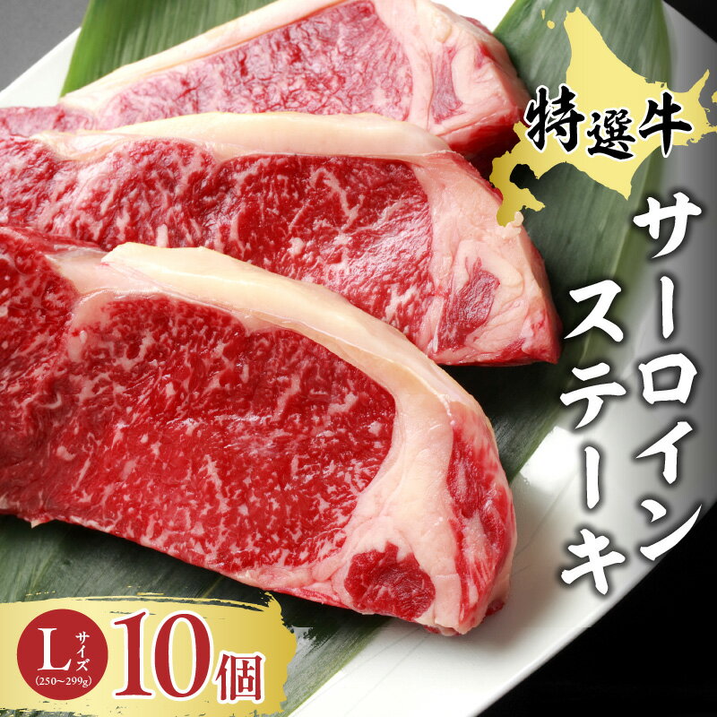 2位! 口コミ数「0件」評価「0」特選牛サーロインステーキ L サイズ × 10個 セット 牛肉 肉 BBQ キャンプ アウトドア ステーキ肉 十勝スロウフード 贈り物 お取･･･ 