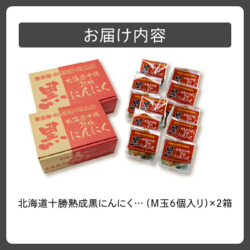 【ふるさと納税】北海道十勝 熟成 黒にんにく ( 6玉入 ) × 2箱 十勝清水町産 にんにく ニンニク 野菜 甘み フルーティー 無添加 ガーリック 薬味 自然発酵 長期熟成 お取り寄せ 北海道 清水町