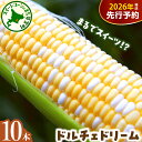 【ふるさと納税】【先行予約】 2026年産 とうもろこし 北海道産 バイカラー ドルチェドリーム 10本 【7月下旬~8月中旬にかけて順次発送】 コーン とうきび キャンプ飯 BBQ 生 野菜 朝採り 産地直送 冷蔵 送料無料 北海道 十勝 芽室町