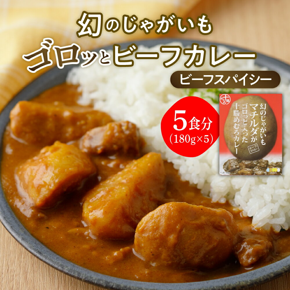 20位! 口コミ数「0件」評価「0」マチルダカレー（スパイシー）5袋セット 幻のじゃがいも マチルダ がゴロッと入った 十勝めむろカレー ビーフスパイシー レトルト カレー 北･･･ 