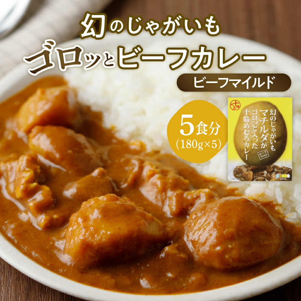 マチルダカレー（マイルド）5袋セット 幻のじゃがいも マチルダ がゴロッと入った 十勝めむろカレー レトルト カレービーフマイルド 北海道 十勝 芽室町 お試し