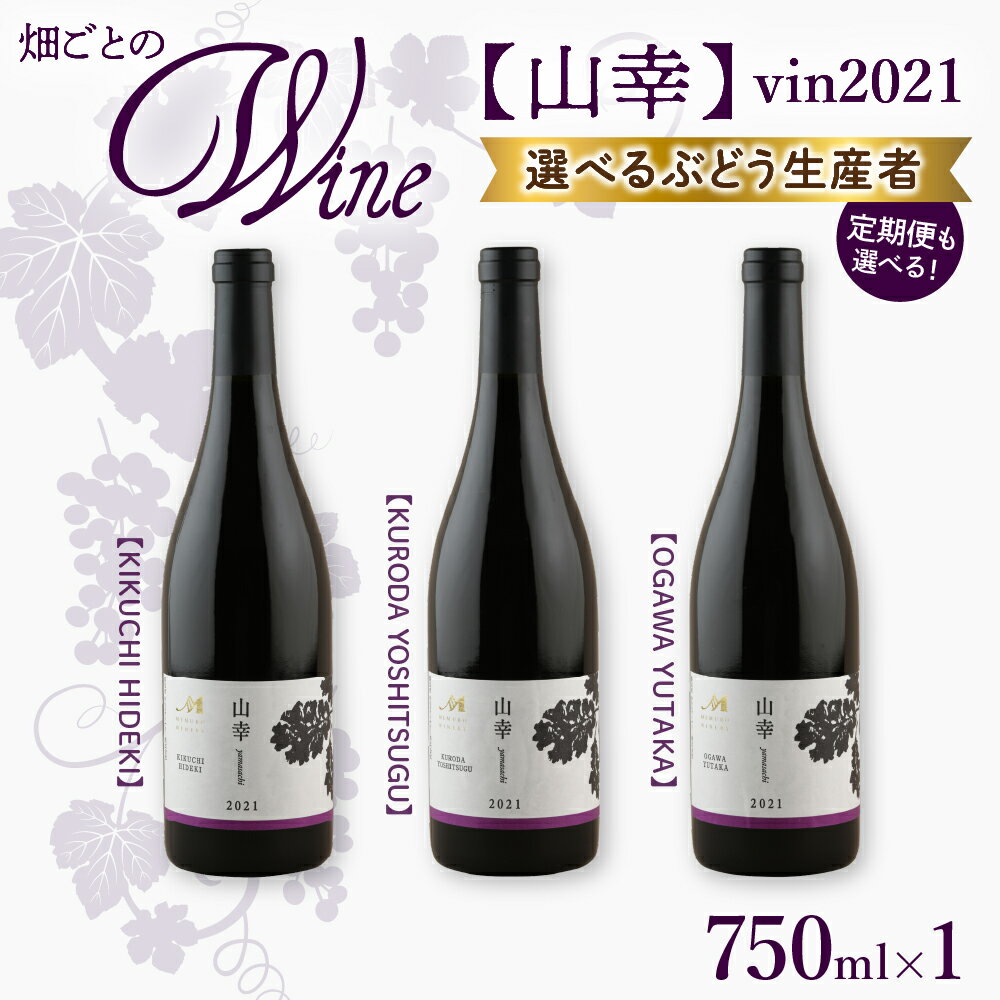 [選べる単品/定期便] ワイン 山幸 vin2021 750ml / 赤ワイン わいん 果実酒 酒 セット 贈り物 ギフト お祝い 記念日 お歳暮 国産 瓶 お取り寄せ 北海道 十勝 芽室町北海道 十勝 芽室町