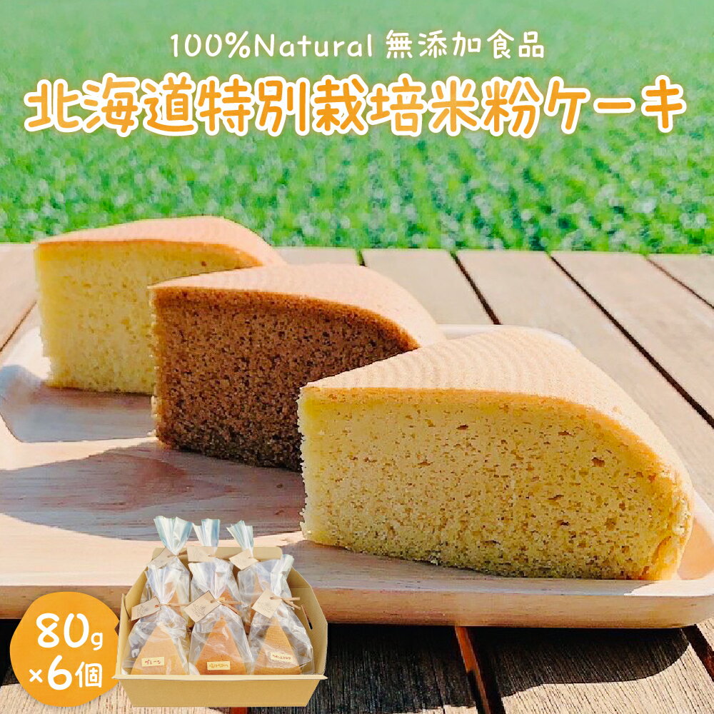 【ふるさと納税】北海道特別栽培 米粉 ケーキ プレーン 塩は