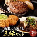 【ふるさと納税】未来めむろうし三昧 3種セット ( ハンバーグ 牛すじ煮込み コロッケ ) 冷凍 国産 和牛 牛肉 ビーフ 加工食品 加工品 惣菜 おかず セット 詰め合わせ 食べ比べ 贈り物 ギフト お取り寄せ 北海道 十勝 芽室町北海道 十勝芽 室町