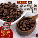 【ふるさと納税】自家焙煎珈琲大樹珈琲物語100g豆のままと宇宙(そら)珈琲物語100g袋豆のままセット【1502929】