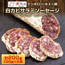 【ふるさと納税】大樹町産 ケンボロー・ホエー豚 白カビサラミソーセージ 2本【配送不可地域:離島】【1535423】