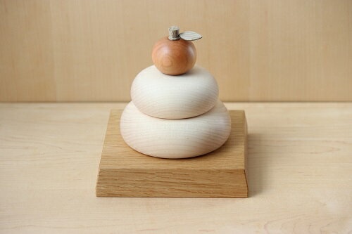 【ふるさと納税】木の鏡餅箱付き(大サイズ)