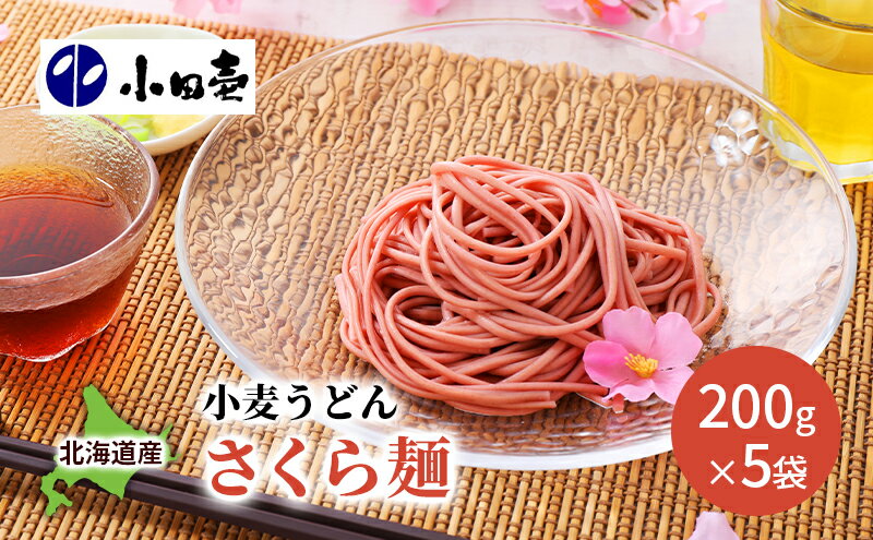 【ふるさと納税】【慶事におすすめ】北海道産小麦うどん さくら麺200g×5 麺類 乾麺