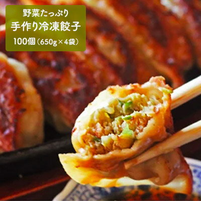 27位! 口コミ数「0件」評価「0」十勝の野菜たっぷり手作り冷凍餃子100個（650g×4袋）【北海道幕別町】　【加工品・惣菜・冷凍・ぎょうざ・ギョーザ・手作り冷凍餃子・野菜】