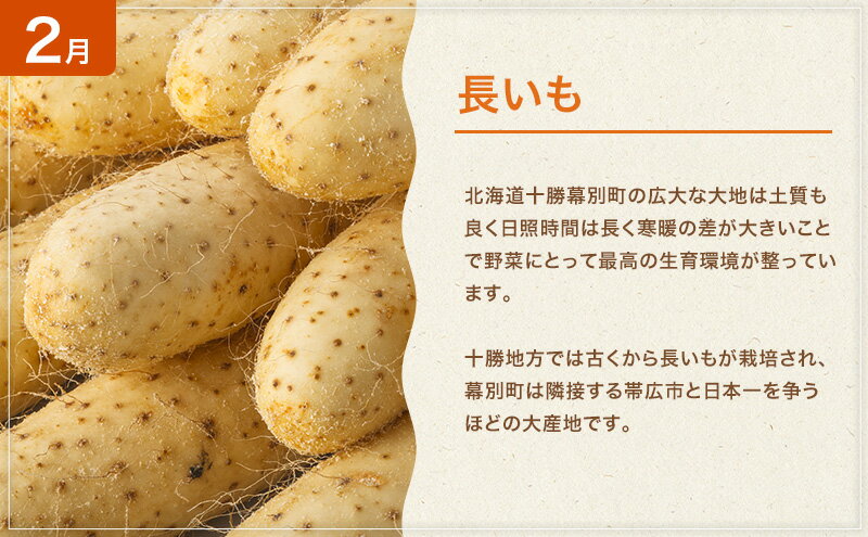 【ふるさと納税】十勝幕別の定期便 旬野菜 年4回お届け（長いも・アスパラガス・と...