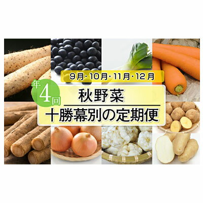 十勝幕別の定期便 秋野菜 年4回お届け　【定期便・野菜・根菜・豆類・野菜/人参】