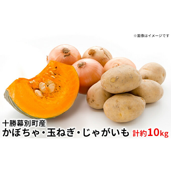 [2024年出荷先行予約]十勝幕別町産 かぼちゃ2個・玉ねぎ4kg・じゃがいも2kg 計約10kg[山田敏明牧場] 野菜 たまねぎ セット 詰合せ 旬の野菜 産地直送 北海道産 お届け:2025年10月1日〜2025年10月31日