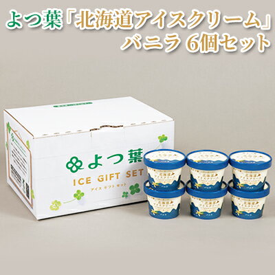 【ふるさと納税】よつ葉 「 北海道 アイスクリーム 」 バニラ 6個 セット　 おやつ スイーツ ひんやり 贈り物 夏ギフト バニラアイス カップアイス コク バニラの香り おやつ デザートのサムネイル